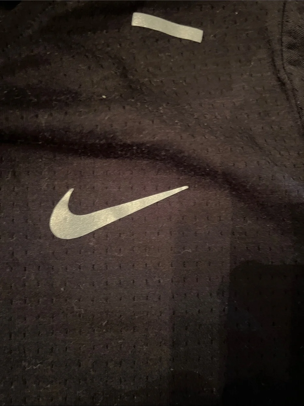Nike Men’s Black Short Sleeve Athletic Tee with Reflective Swoosh